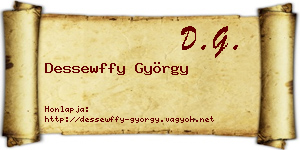 Dessewffy György névjegykártya