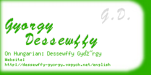 gyorgy dessewffy business card